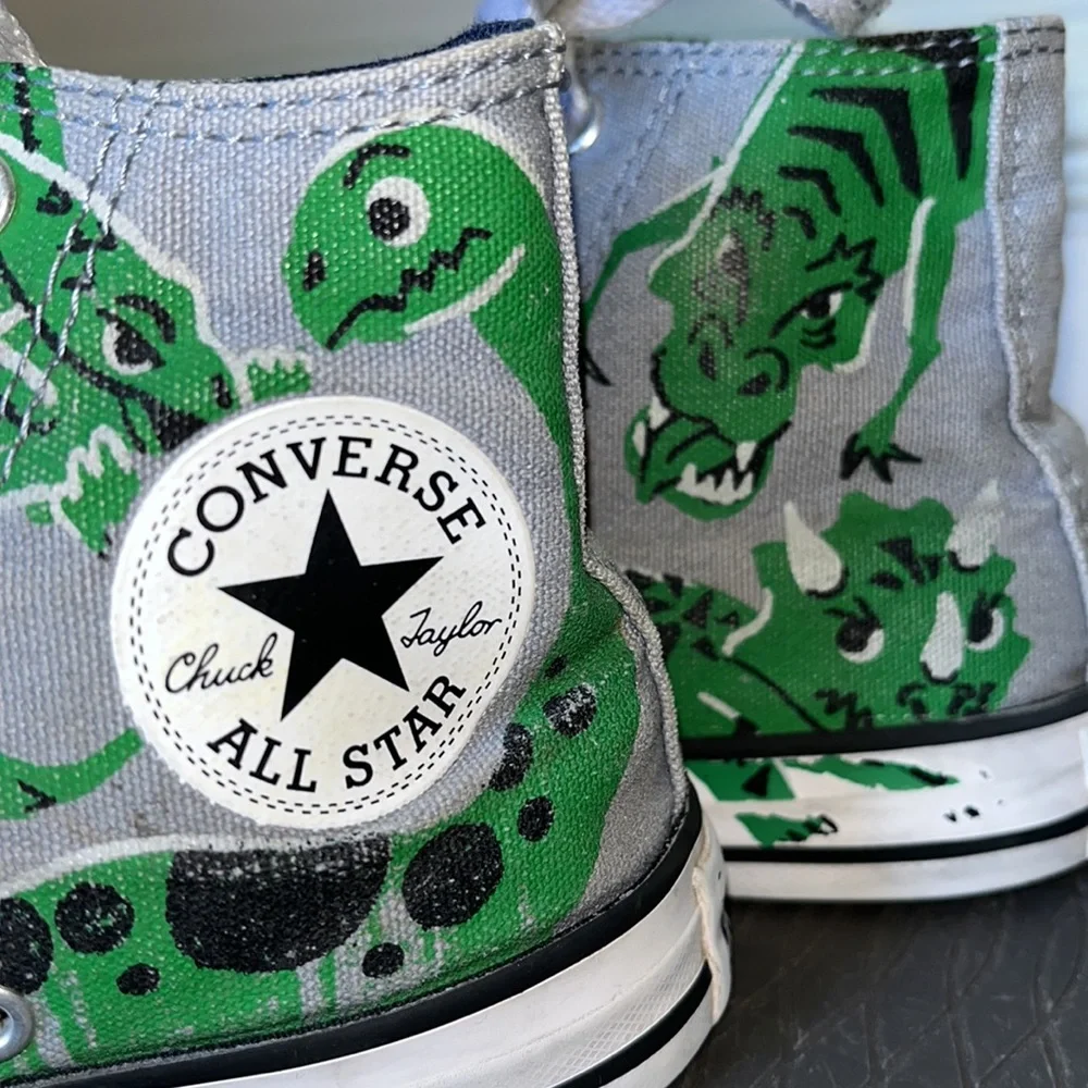 Converse Chuck Taylor All Star Dinosaur Graphic High Top Sneakers size 13